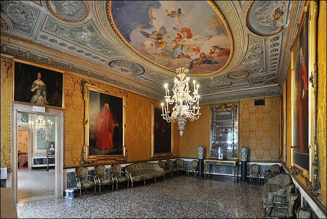 Le salon vert du palazzo Querini Stampalia