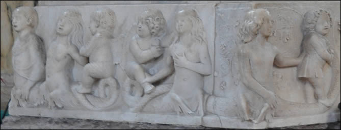 Détails des sculptures à Santa Maria dei Miracoli