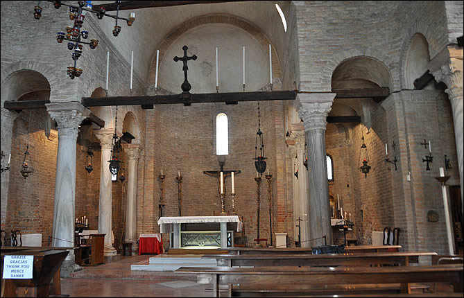 Vue intérieure de l'église Santa Fosca